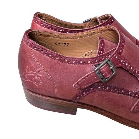 John Fluevog Mens Northampton Wotton Hand Painted Monkstrap Shoes Size 8.5 main image 6